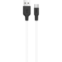 Дата кабель USB 2.0 AM to USB-C 1.0m 2A silicone X21 black+white HOCO (6957531071402)
