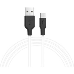Дата кабель USB 2.0 AM to USB-C 1.0m 2A silicone X21 black+white HOCO (6957531071402)