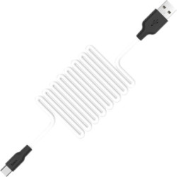 Дата кабель USB 2.0 AM to USB-C 1.0m 2A silicone X21 black+white HOCO (6957531071402)