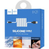 Дата кабель USB 2.0 AM to USB-C 1.0m 2A silicone X21 black+white HOCO (6957531071402)