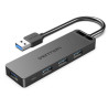 Концентратор Vention USB 3.0 to 4xUSB 3.0 Hub With Power Supply 0.15m black (CHLBB)