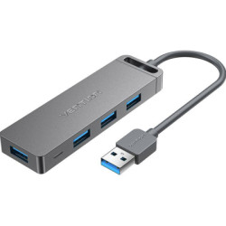 Концентратор Vention USB 3.0 to 4xUSB 3.0 Hub With Power Supply 0.15m black (CHLBB)
