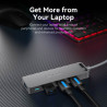 Концентратор Vention USB 3.0 to 4xUSB 3.0 Hub With Power Supply 0.15m black (CHLBB)