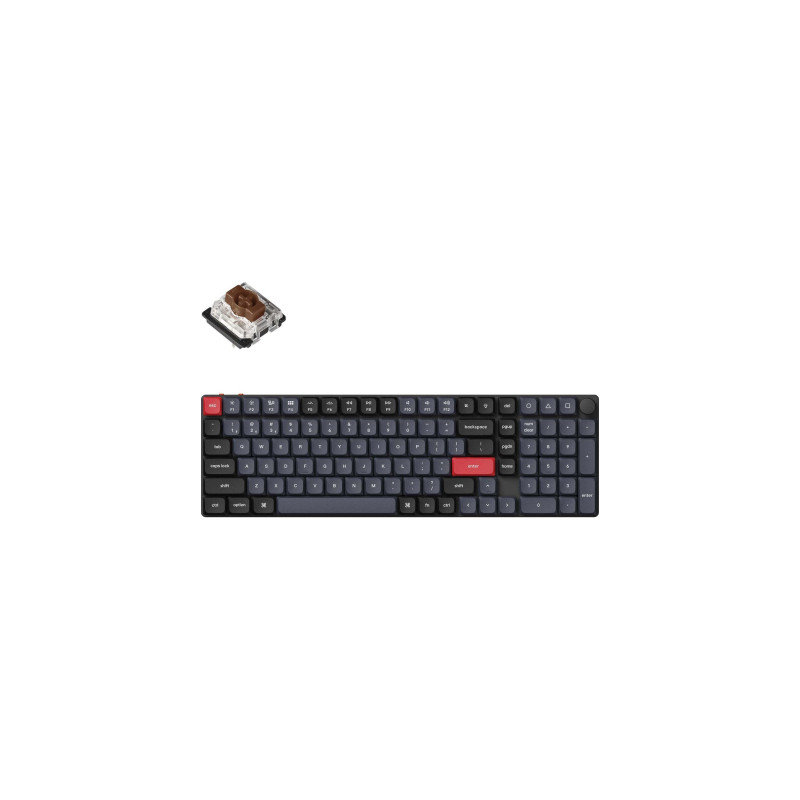 Клавіатура Keychron K17 PRO Gateron MX 2.0 Brown QMK Hot-swap Wireless/Bluetooth/USB-А UA Black (K17P-H3-UA)