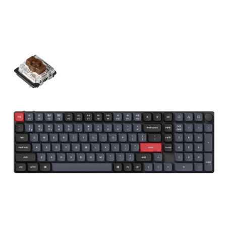 Клавіатура Keychron K17 PRO Gateron MX 2.0 Brown QMK Hot-swap Wireless/Bluetooth/USB-А UA Black (K17P-H3-UA)