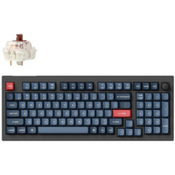 Клавіатура Keychron V5 Max Gateron Jupiter Brown Knob Hot-Swap QMK Wireless/Bluetooth/USB-А UA Black (V5M-D3-UA)