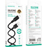 Дата кабель USB 2.0 AM to Micro 5P 3.0m Lenny silicone BX113 black BOROFONE (6941991115547)