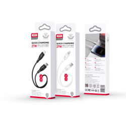 Дата кабель USB-C to Lightning 1.0m 27W High Elastic Zeus XO (NBQ239A_White)
