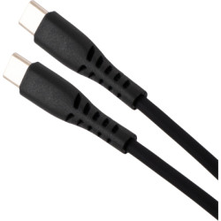 Дата кабель USB-C to USB-C 1.2m 60W Silicon Black Vinga (VCDCCC2612SB)