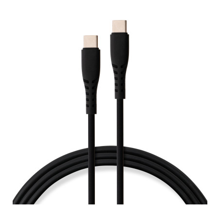 Дата кабель USB-C to USB-C 2.0m 60W Silicon Black Vinga (VCDCCC262SB)