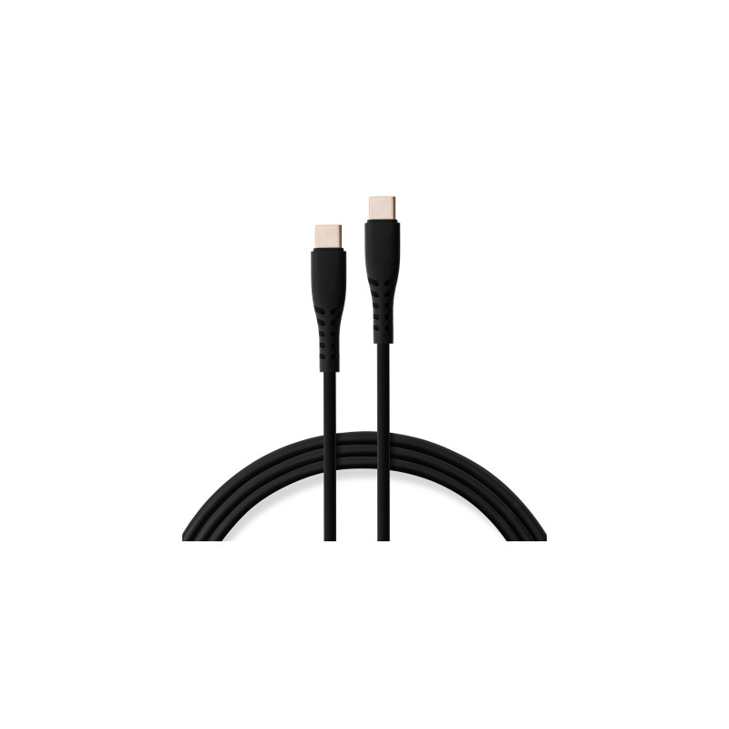 Дата кабель USB-C to USB-C 1.2m 100W Chip Silicon Black Vinga (VCDCCC21012SB)