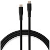 Дата кабель USB-C to USB-C 1.2m UBS3.2 Gen2 10G 100W Chip Silicon Black Vinga (VCPDCCC31012SB)