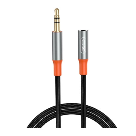 Кабель мультимедійний 3.5mm M to 3.5mm F 1.0m black XO (NB-R269A.black)