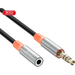 Кабель мультимедійний 3.5mm M to 3.5mm F 1.0m black XO (NB-R269A.black)