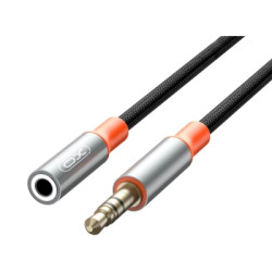 Кабель мультимедійний 3.5mm M to 3.5mm F 1.0m black XO (NB-R269A.black)