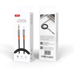 Кабель мультимедійний 3.5mm M to 3.5mm F 1.0m black XO (NB-R269A.black)