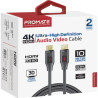Кабель мультимедійний HDMI M to HDMI M 10.0m V2.0 black Promate (prolink4k60-10m)