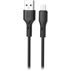 Дата кабель USB 2.0 AM to USB-C 1.0m black XO (NB230-AC.black)