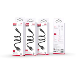 Дата кабель USB 2.0 AM to USB-C 1.0m black XO (NB230-AC.black)