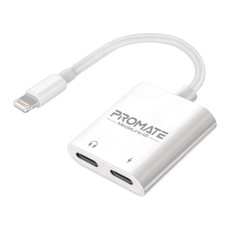 Адаптер Lightning to Lightning 12W + Lightning audio Promate (medialink-i2i)