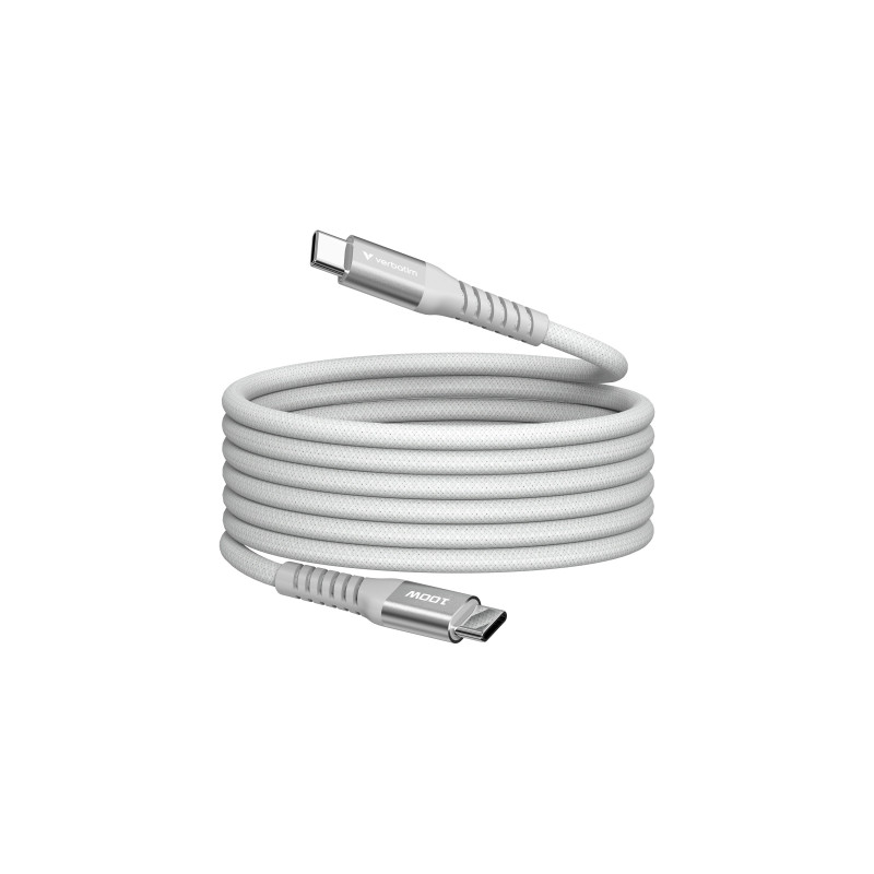 Дата кабель USB-C to USB-C 1.2m Magnetic 100W gray Verbatim (31854)