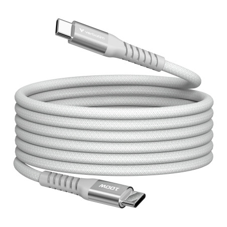 Дата кабель USB-C to USB-C 1.2m Magnetic 100W gray Verbatim (31854)