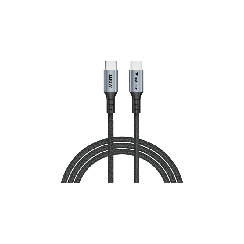 Дата кабель USB-C to USB-C 1.2m 100W black Verbatim (31846)