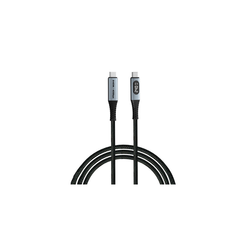 Дата кабель USB-C to USB-C 1.2m with display 240W black Verbatim (31849)