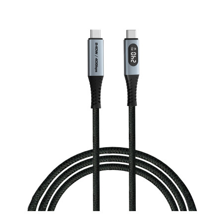 Дата кабель USB-C to USB-C 1.2m with display 240W black Verbatim (31849)