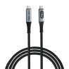 Дата кабель USB-C to USB-C 1.2m with display 240W black Verbatim (31849)