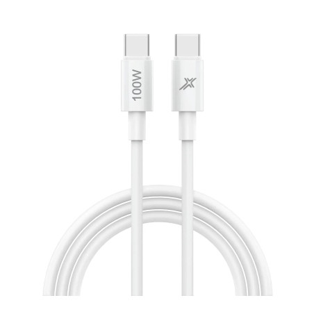 Дата кабель USB-C to USB-C 1.0m 100W white Grand-X (CC-100W)