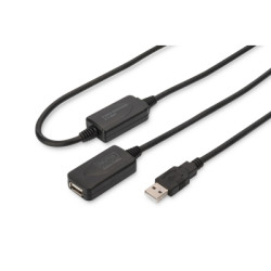 Дата кабель USB 2.0 AM/AF 20.0 m active Digitus (DA-73102)