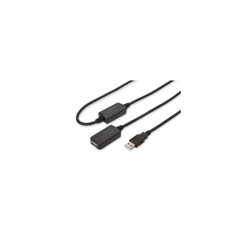 Дата кабель USB 2.0 AM/AF 20.0 m active Digitus (DA-73102)