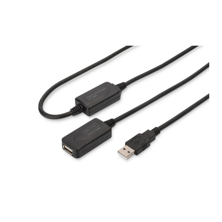 Дата кабель USB 2.0 AM/AF 20.0 m active Digitus (DA-73102)