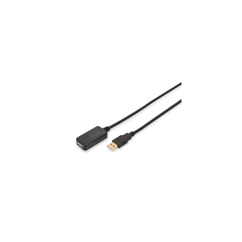 Дата кабель USB 2.0 AM/AF 5.0 m active Digitus (DA-70130-4)