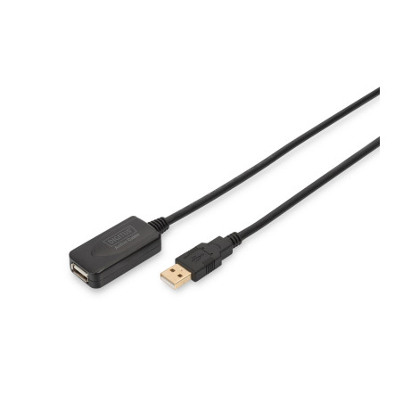 Дата кабель USB 2.0 AM/AF 5.0 m active Digitus (DA-70130-4)