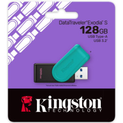 USB флеш накопичувач Kingston 128GB DataTraveler Exodia S Black/Turquoise USB 3.2 (DTXS/128GB)