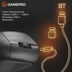 Мишка GamePro Genesis Avenger Wireless/Bluetooth/USB Black (GM096B)