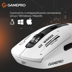 Мишка GamePro Genesis Winner Wireless/Bluetooth/USB White (GM079W)