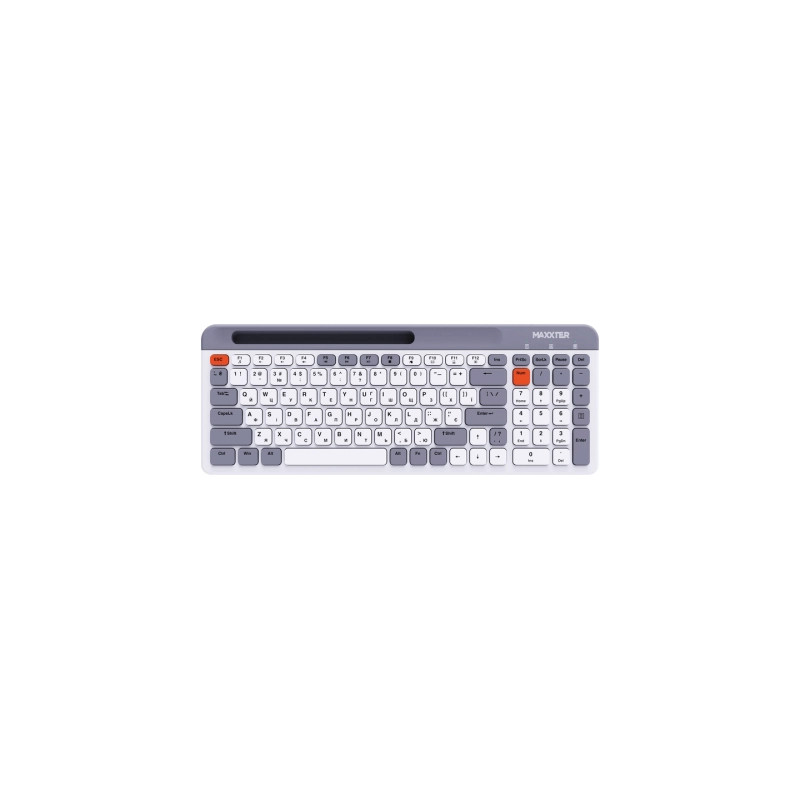 Клавіатура Maxxter KBW-02G-UA Wireless Grey (KBW-02G-UA)