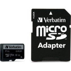Карта пам'яті Verbatim 64GB microSDXC class 10 UHS-III PRO (47042)