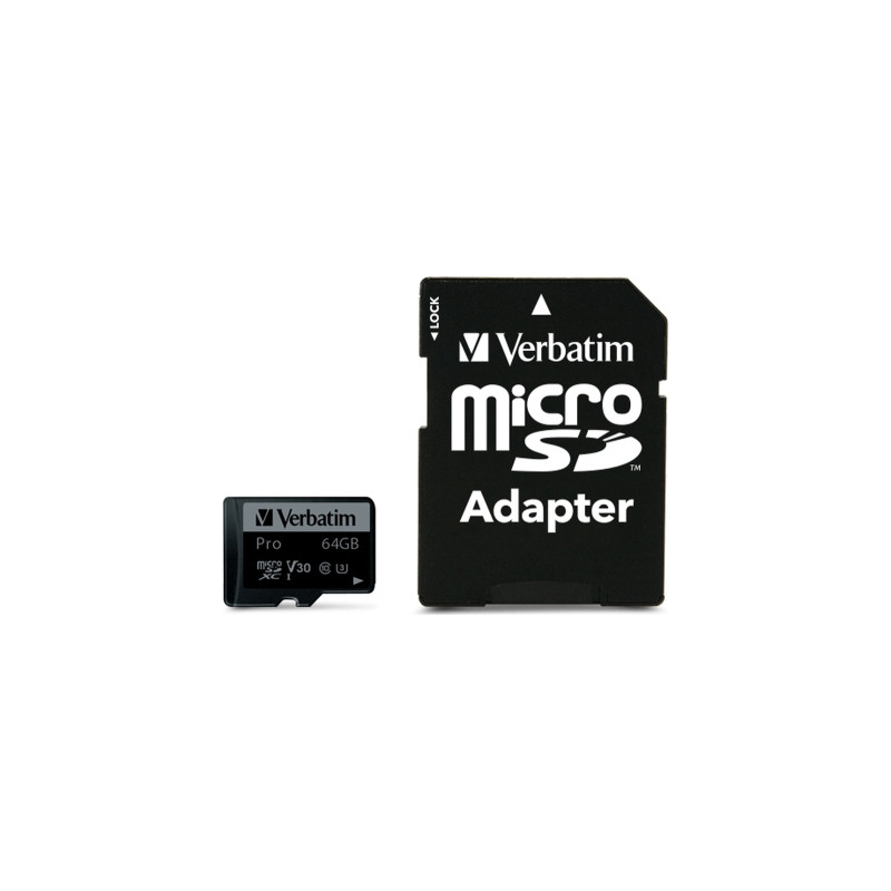 Карта пам'яті Verbatim 64GB microSDXC class 10 UHS-III PRO (47042)