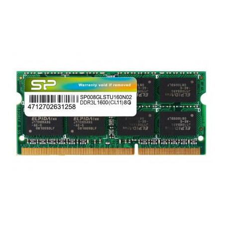 Модуль пам'яті для ноутбука SoDIMM DDR3L 8GB 1600 MHz Silicon Power (SP008GLSTU160N02)
