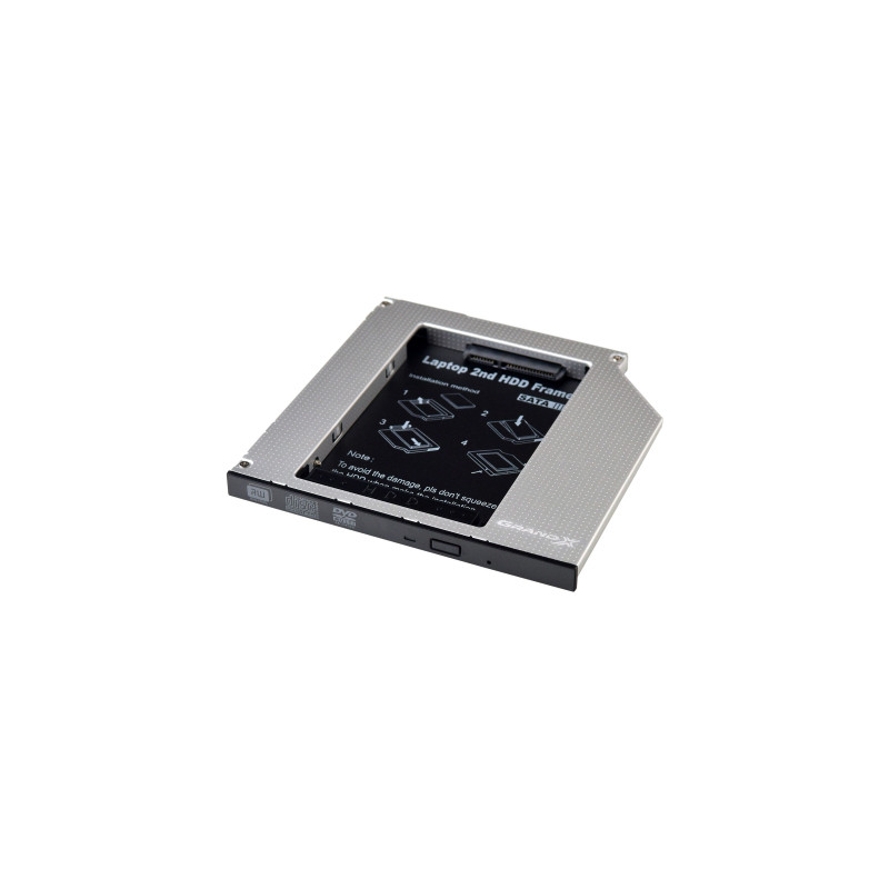 Фрейм-перехідник Grand-X HDD 2.5'' to notebook 9.5 mm ODD SATA3 (HDC-26)