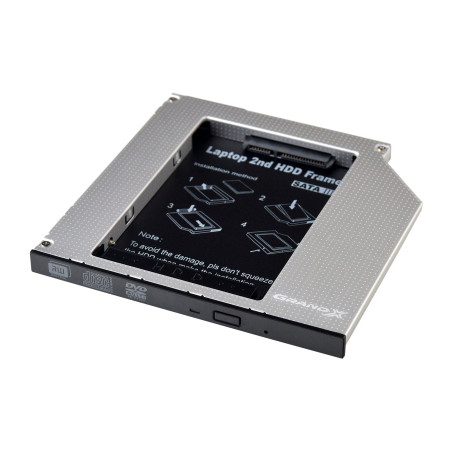 Фрейм-перехідник Grand-X HDD 2.5'' to notebook 9.5 mm ODD SATA3 (HDC-26)