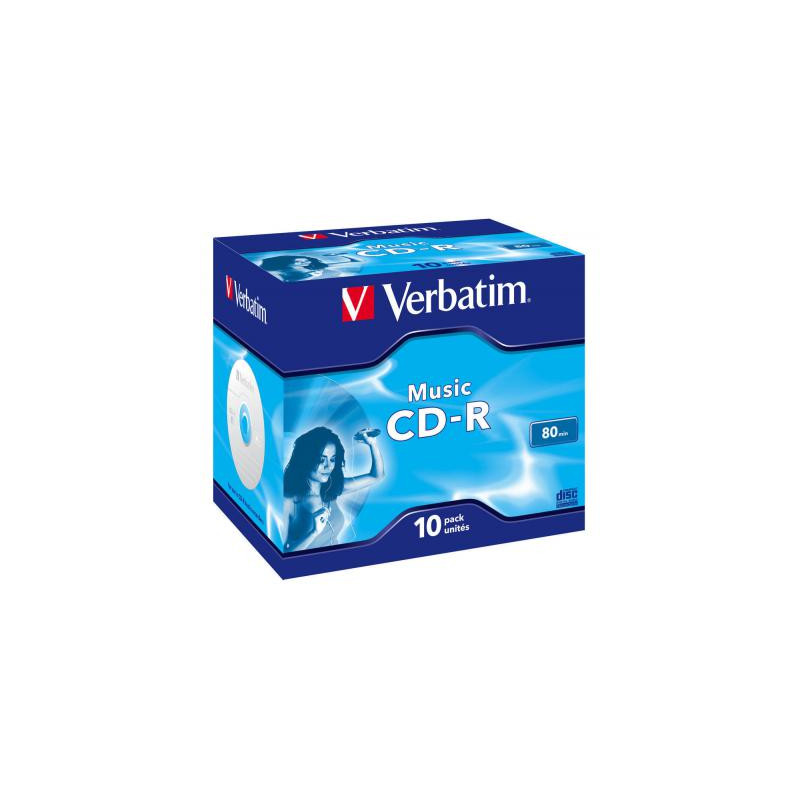 Диск CD Verbatim CD-R 700Mb 16x Jewel Case 10 Pack Music (43365)