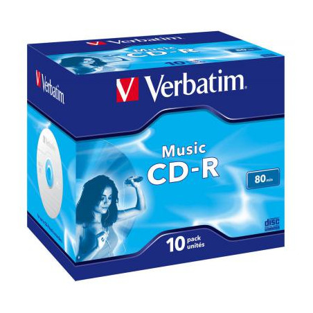 Диск CD Verbatim CD-R 700Mb 16x Jewel Case 10 Pack Music (43365)