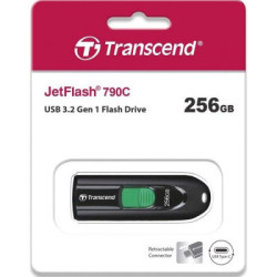 USB флеш накопичувач Transcend 256GB JetFlash 790C USB 3.2 Type-C (TS256GJF790C)