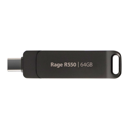 USB флеш накопичувач Patriot 64GB Rage R550 Matte Black USB/Type-C 3.2 (PE64GR550DSAD)