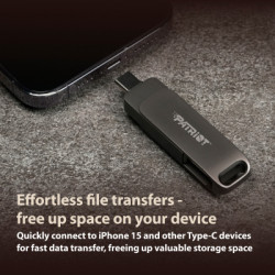 USB флеш накопичувач Patriot 64GB Rage R550 Matte Black USB/Type-C 3.2 (PE64GR550DSAD)